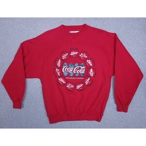 Vtg NWT 1991 Coca-Cola International Sweatshirt Red Gear For Sports Large‎ Mens